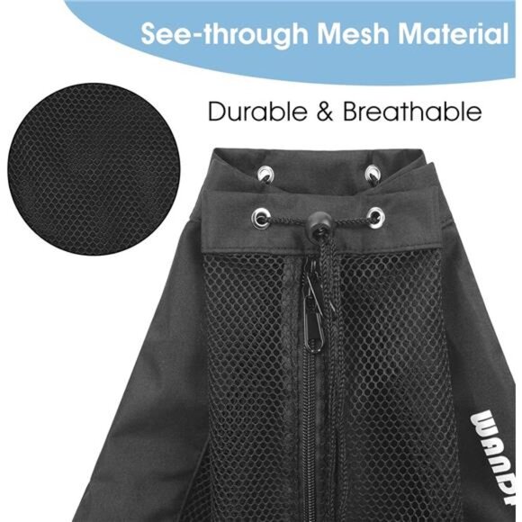 Swim Bag Mesh Drawstring Backpack Beach Backpack for Swimming, Gym &Workout Gear - Picture 4 of 8